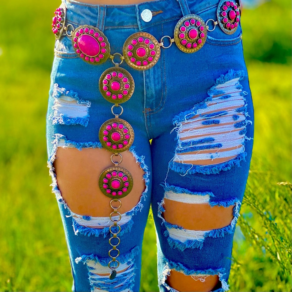 Hot Pink Concho Belt